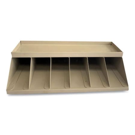 Compasion 10 x 8.5 x 3 in. Coin Wrapper & Bill Strap Single-Tier Tray Rack, Beige - Steel CO3209474